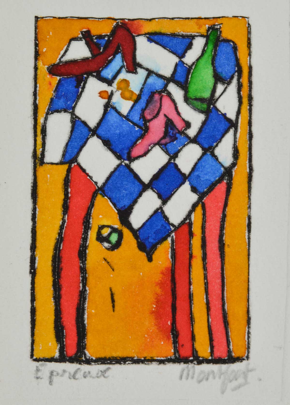 tafeltje geel, droge naaldt