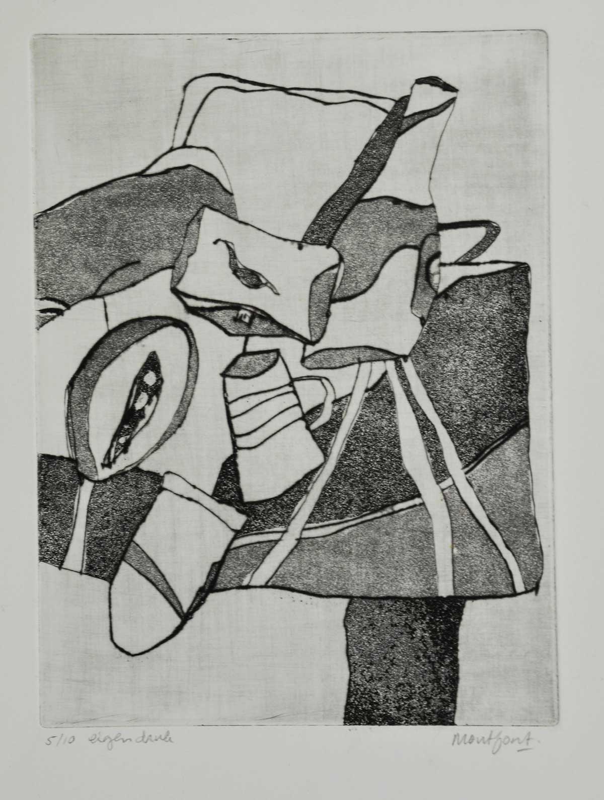 stilleven bed, aquatint