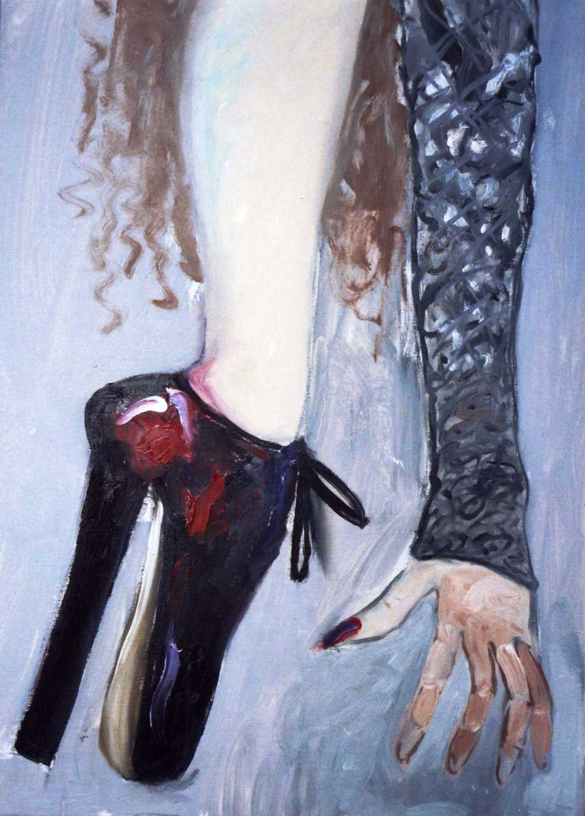 schoen hand, olieverf