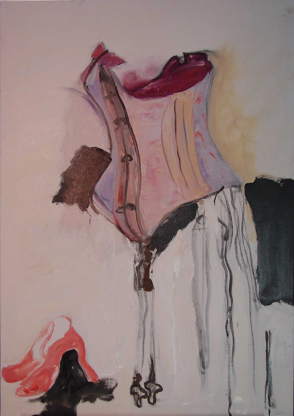 corset, olieverf