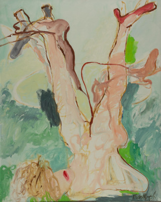 Olieverf schilderij, ondersteboven van Nella Montfoort